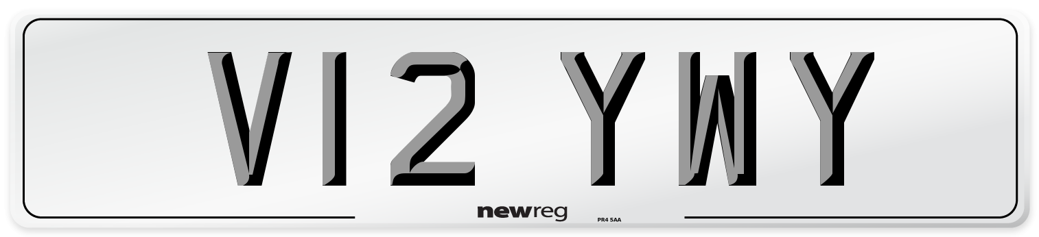 V12 YWY Number Plate from New Reg